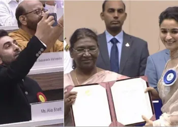 आलिया भट्ट को मिला अवार्ड, शादी की साड़ी में लग रही थीं बेहद खूबसूरत